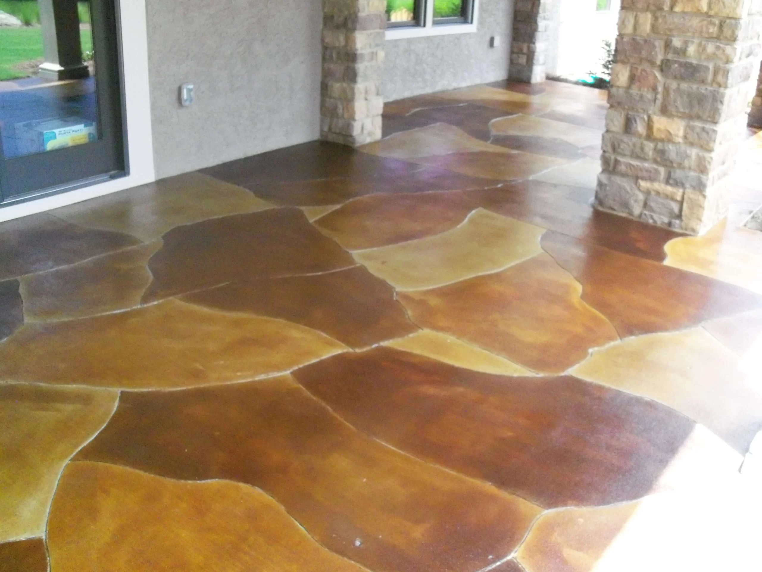 Acid Stained Concrete Scaled