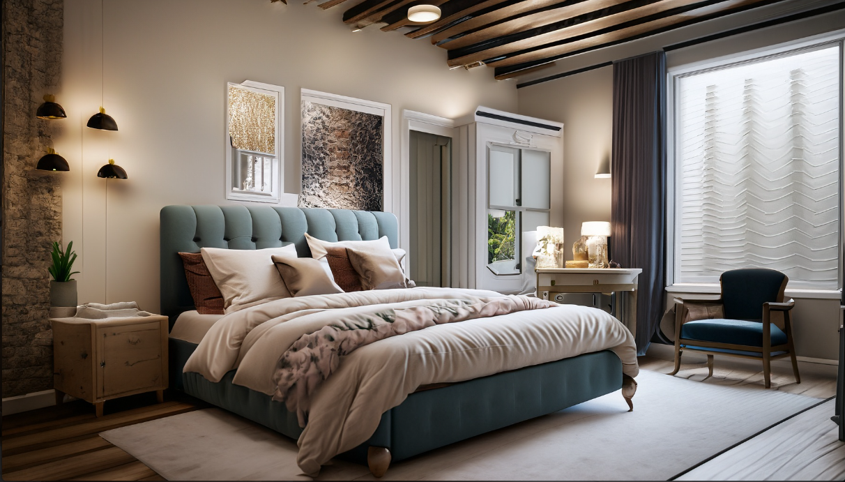 Tranquil Basement Bedroom Retreat With Stylish Decor